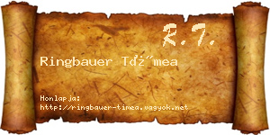Ringbauer Tímea névjegykártya